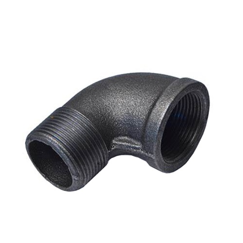   DN10 (3/8" NB) BSP BLACK MALLEABLE IRON MXF STREET ELBOW 90°