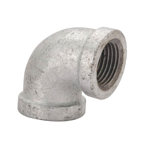    DN6 (1/8" NB) BSP GALVANISED MALLEABLE IRON FXF ELBOW 90° 