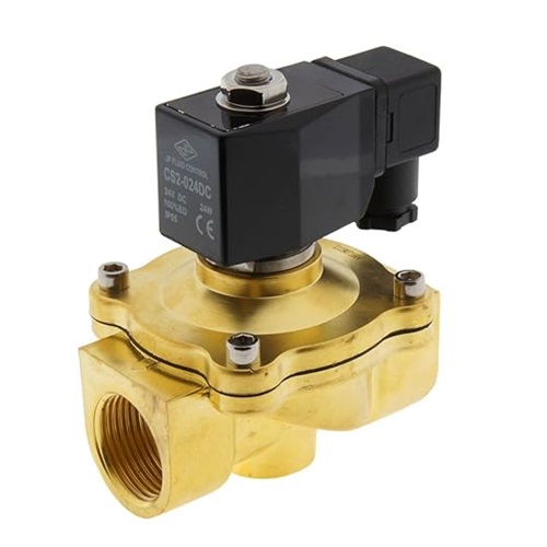    DN25 (1" NB) BSP (FXF) BRASS SOLENOID VALVE 24vDC NORMALLY CLOSED