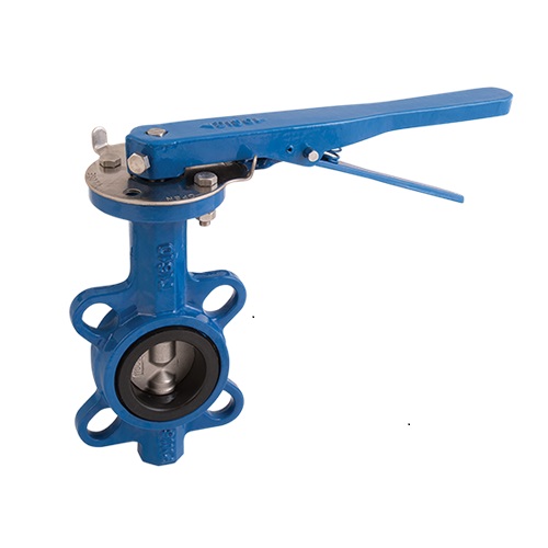  DN100 (4" NB) PN16 WAFER PATTERN LEVER OP. BUTTERFLY VALVE (EPDM/SS) CAST IRON