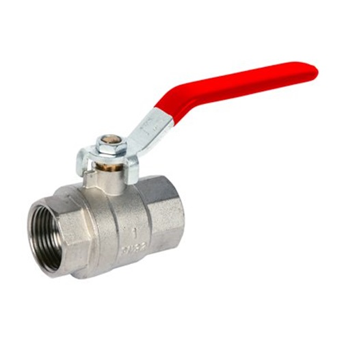   DN50 (2" NB) BSP 2PC (FXF) BRASS BALL VALVE RED LEVER