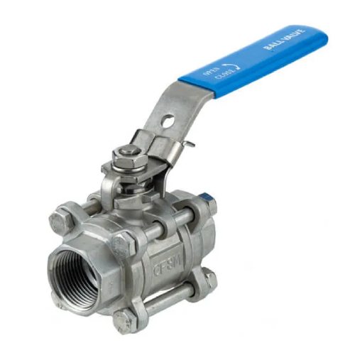   DN15 (1/2" NB) NPT 3PC (FXF) FB BALL VALVE LEVER OP. SS 316