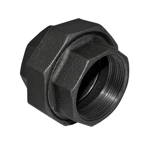   DN10 (3/8" NB) BSP BLACK MALLEABLE IRON FXF UNION