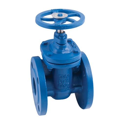   DN80 (3" NB) PN16 FLANGED HW OP. METAL SEAT GATE VALVE (150MM F2F) CAST IRON