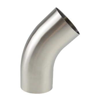 1.00" OD HYGIENIC BEND 45° (R=1.5D) POLISHED 1.5mm THK SS 316