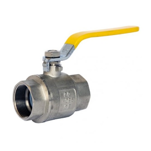   DN25 (1" NB) BSP 2PC (FXF) BRASS BALL VALVE YELLOW LEVER