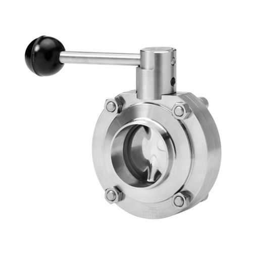 1.00" OD PLAIN WELD END ALFA LAVAL HYGIENIC BUTTERFLY VALVE (FPM) SS 316