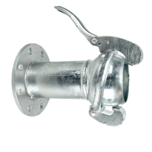 DN80 (3" NB / 76.2mm) MALE X 3" PN16 FLANGE GALV. LEVERLOCK (WITH LEVER)