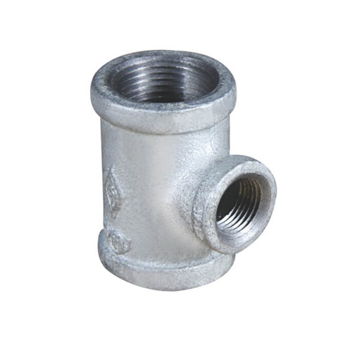 [MI-NB-BSP-TEE-RB-50-25-GAL]   DN50 X 25 (2" X 1" NB) BSP GALVANISED MALLEABLE IRON REDUCING BRANCH TEE